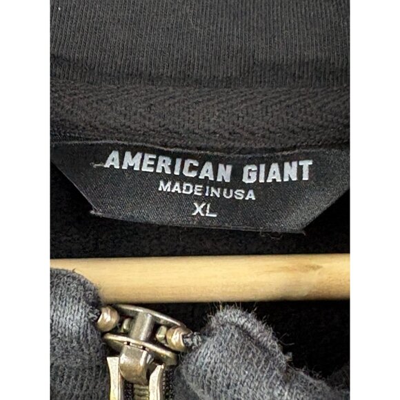 American Giant Moto Full Zip Jacket Men's XL Heavyweight Mock M1-1A-6 USA Lined - Picture 8 of 16